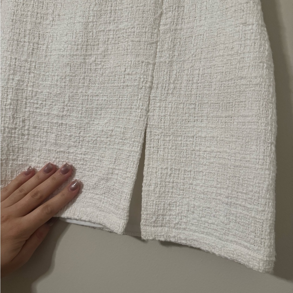 Ivory Tweed White Skirt - Picture 3 of 6
